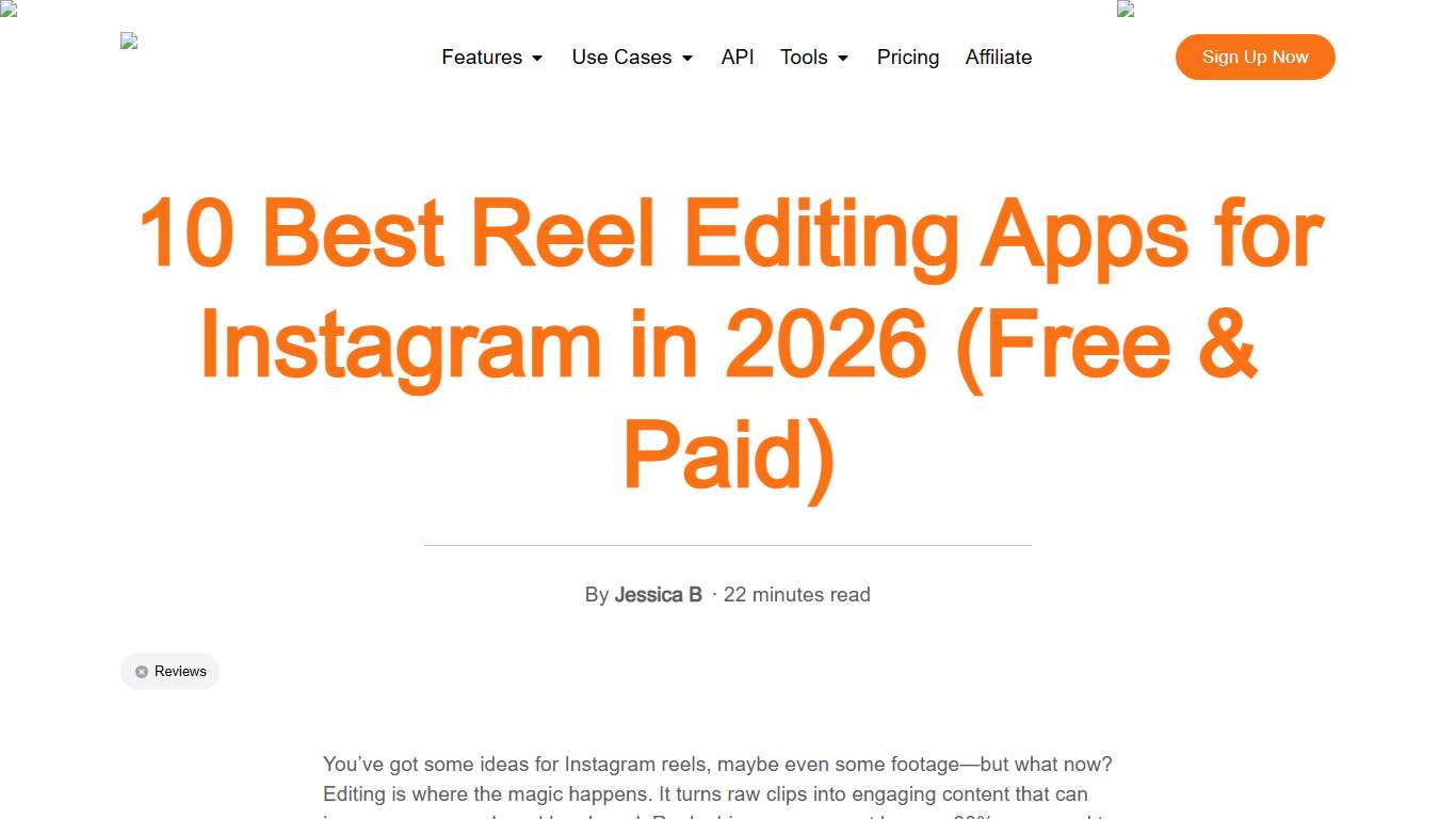 10 Best Reel Editing Apps for Instagram in 2026 (Free & Paid)